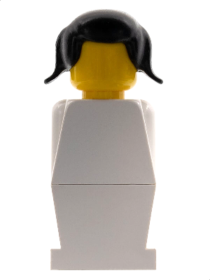 LEGOLAND - White Torso, White Legs, Black Pigtails Hair (old021)