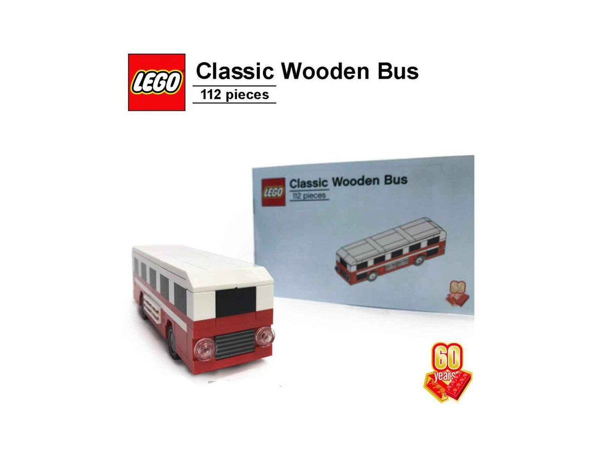 6258622 60th Anniversary Classic Wooden Bus (Used) LEGO Promotional