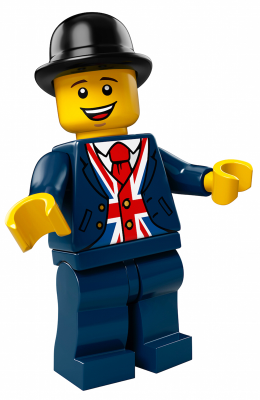 LEGO Brand Store Male, Bowler Hat, Lester - Leicester Square London UK (tls094)
