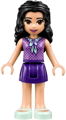 Friends Emma - Dark Purple Skirt, Medium Lavender Top, Light Aqua Shoes (frnd0248)