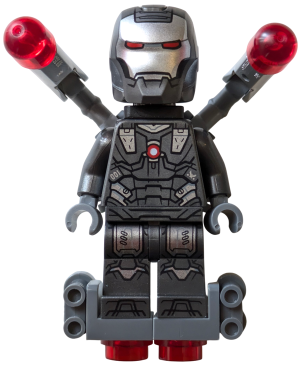 War Machine - Pearl Dark Gray and Silver Armor, Laser Shooters (242502) (sh1054)