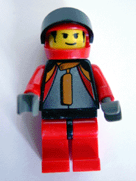 Racer Driver, Car 84, Red/Black, Red Flame Helmet (rac016)