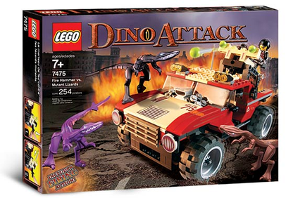 7475 Fire Hammer vs. Mutant Lizards (Retired) LEGO Dino Attack