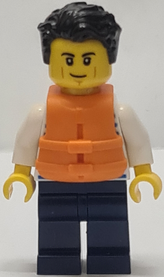 Sailor - Male with Life Jacket, Dark Blue Legs (idea097)