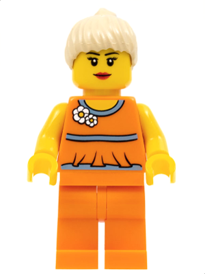 LEGO Brand Store Female, Orange Halter Top - Saarbrucken, Germany (tls057)