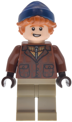 Ron Weasley - Reddish Brown Jacket, Dark Tan Legs, Dark Blue Beanie (hp585)