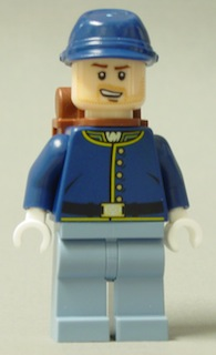 Cavalry Soldier - Backpack, Brown Eyebrows, Lopsided Open Mouth Smile, Stubble (tlr021)