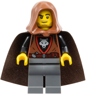 Wolfpack - Dark Bluish Gray Legs, Dark Brown Cape, Reddish Brown Hood (Crook) (cas585)