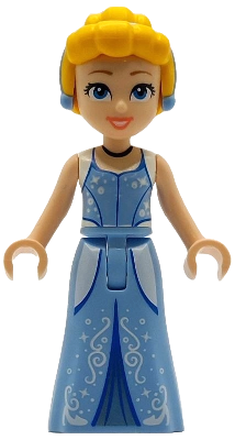 Cinderella - Bright Light Blue and Metallic Light Blue Dress, Bright Light Orange Hair (dp205)