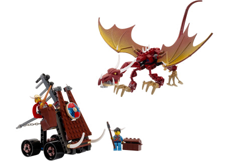 7017 Viking Catapult versus the Nidhogg Dragon (Used) LEGO Vikings