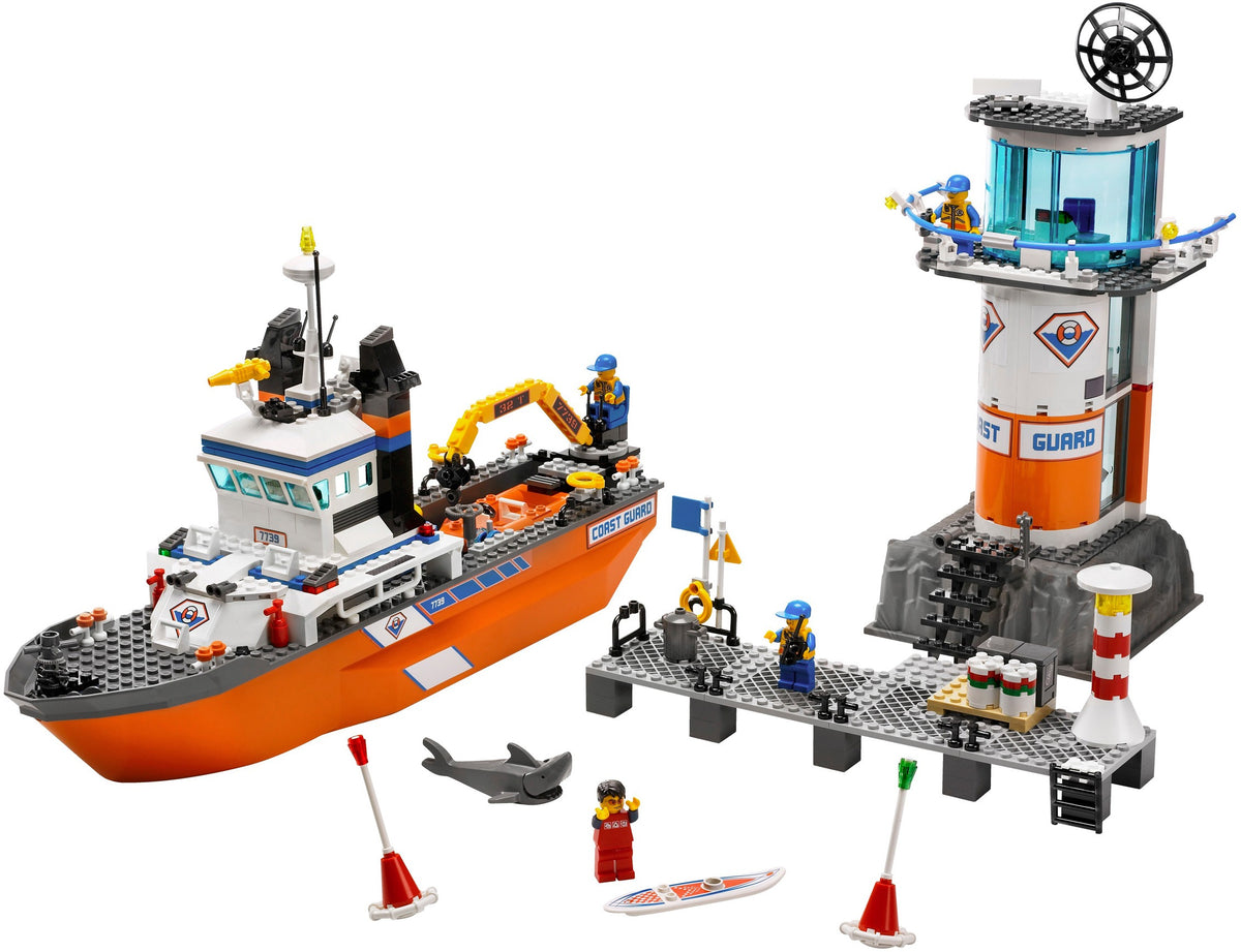 7739 Coast Guard Patrol Boat & Tower (Used) LEGO City