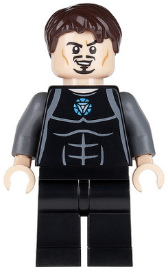 Tony Stark - Black and Dark Bluish Gray Jumpsuit (sh0069)