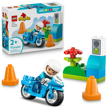 10471 Blue Police Motorcycle