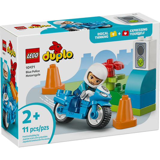 10471 Blue Police Motorcycle