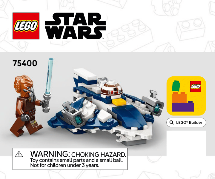 75400 Plo Koon's Jedi Starfighter Microfighter (Used) LEGO Star Wars