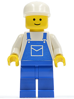 Overalls Blue with Pocket, Blue Legs, White Cap (ovr011)