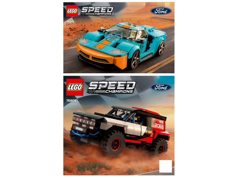 76905 Ford GT Heritage Edition and Bronco R (Certified) LEGO Speed Champions