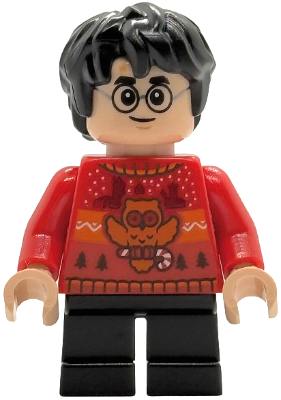 Harry Potter - Red Holiday Sweater, Black Short Legs (hp589)