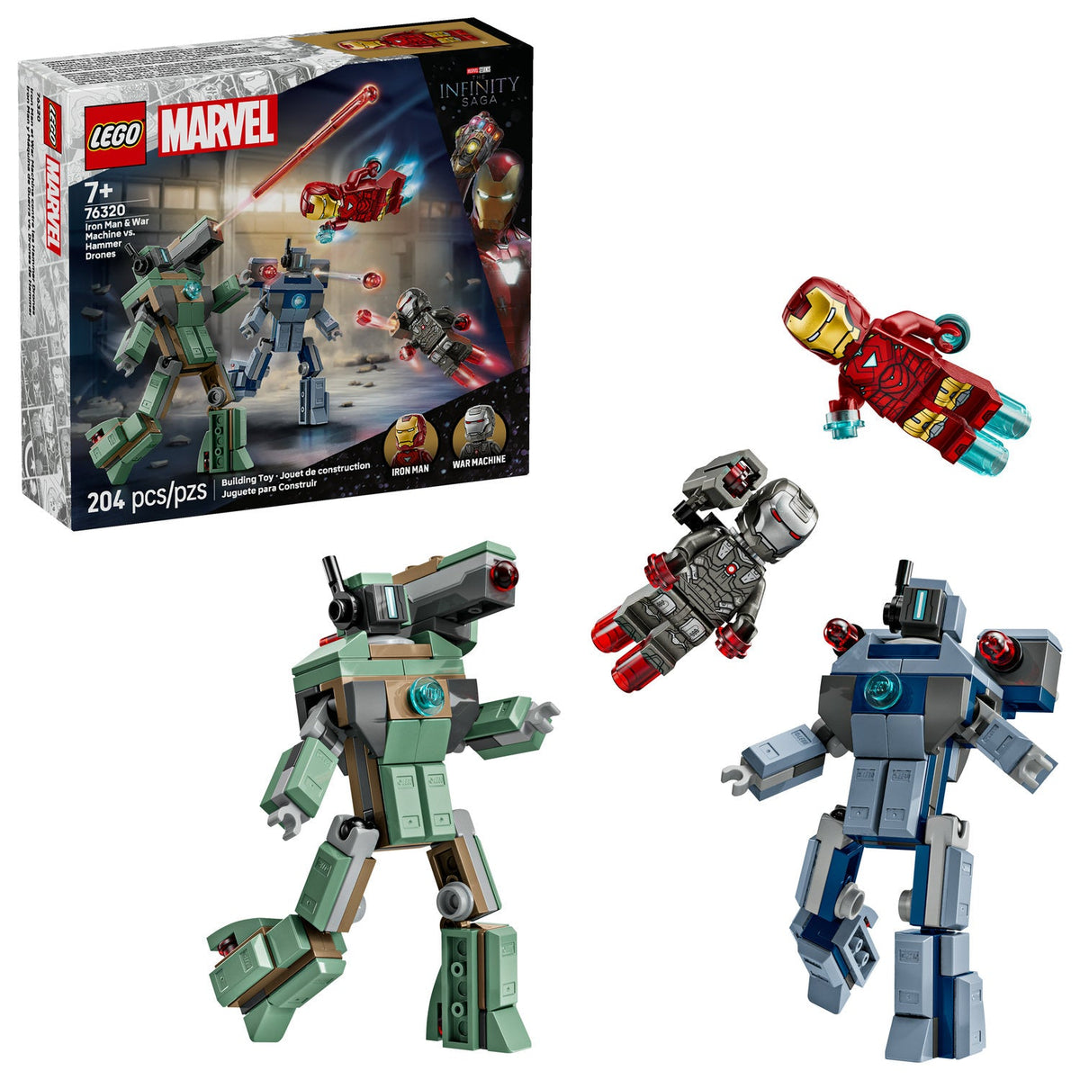 76320 Iron Man & War Machine vs. Hammer Drones (Retired) LEGO Super Heroes
