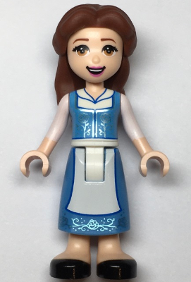 Belle - Medium Blue Dress, Open Mouth Smile (dp132)
