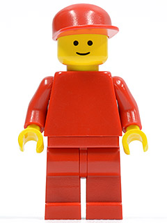 Plain Red Torso with Red Arms, Red Legs, Red Cap (pln043)