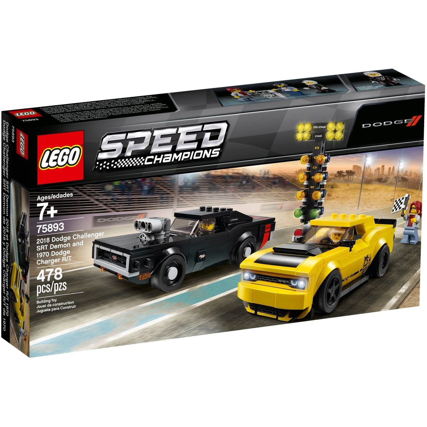 75893 2018 Dodge Demon and 1970 Dodge Charger (Retired) LEGO Speed Champions