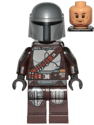 The Mandalorian / Din Djarin / 'Mando' - Silver Beskar Armor, Jet Pack, Printed Head (sw1212)
