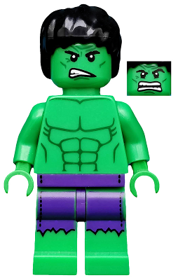 Hulk - Minifigure, Dark Purple Tattered Pants (sh0037)