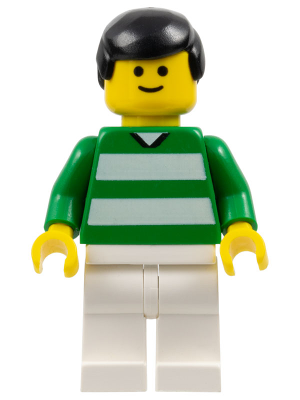 Soccer Player - Green and White Team with Number 7 on Back (soc034)