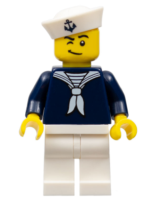 Sailor, Dark Blue Shirt and Anchor on Cap (col307)