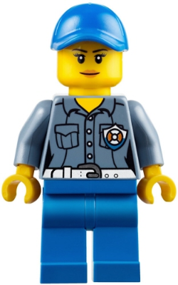 Coast Guard City ATV Driver Female, Blue Legs, Blue Cap with Hole (hol107)
