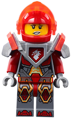 Macy Halbert - Trans-Neon Orange Visor, Flat Silver Armor (nex086)