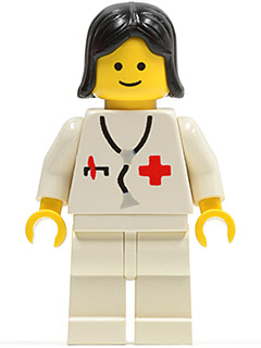 Doctor - Stethoscope, White Legs, Black Female Hair (doc016)