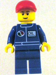 Octan - Blue Oil, Blue Legs, Red Short Bill Cap (Undetermined Eyebrows) (oct055)