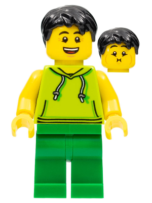 Ludo Green - Male, Lime Hoodie, Green Legs, Black Hair (twn351)