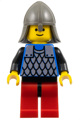 Scale Mail - Blue, Red Legs with Black Hips, Dark Gray Neck-Protector (cas144)