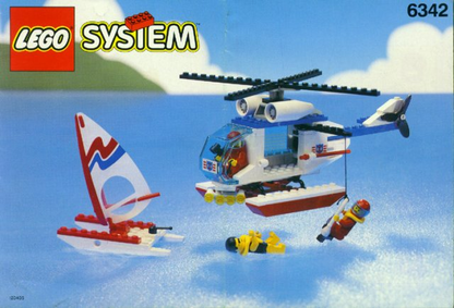 6342 Beach Rescue Chopper (Used) LEGO Town