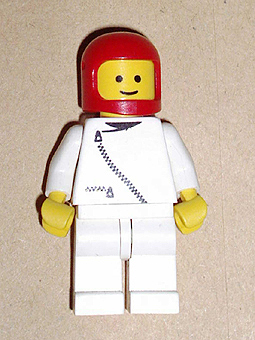 Jacket with Zipper - White, White Legs, Red Classic Helmet (zip040)