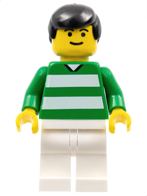 Soccer Player - Green and White Team with Number 11 on Back (soc093)
