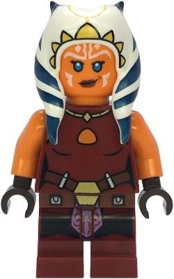 Ahsoka Tano (Padawan) - Dark Red Backless Vest with Necklace and Belt, Medium Legs (sw1396)