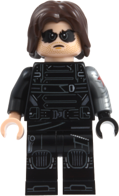 Winter Soldier - Dark Brown Hair, Black and Light Nougat Hands (sh1132)