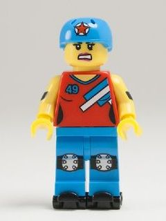 Roller Derby Girl (Minifigure Only) (col136)