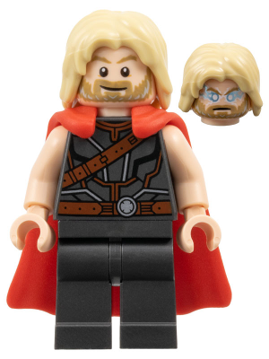 Thor - Flexible Rubber Cape, Pearl Dark Gray Legs, Tousled Hair (sh0979)
