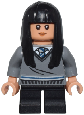Cho Chang - Dark Bluish Gray Ravenclaw Sweater with Crest, Black Short Legs, Hard Plastic Hair (hp263b)