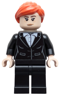 Pepper Potts - Black Suit, Reddish Orange Ponytail (sh1039)