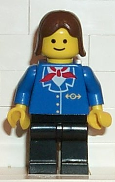 Railway Employee, Brown Female Hair (trn065)