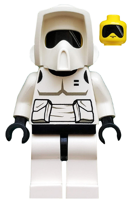 Imperial Scout Trooper - Yellow Head, Dark Gray Torso Print (sw0005)