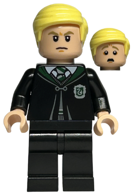 Draco Malfoy - Black Slytherin Robe and Legs, Angry / Scared (hp399)