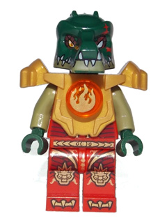 Cragger - Fire Chi, Heavy Armor, Red Torso (loc092)
