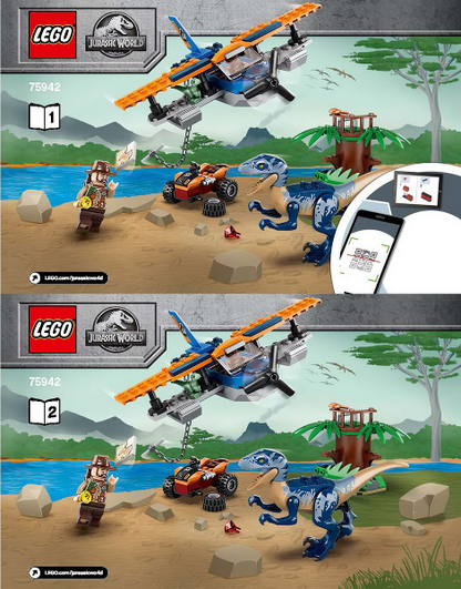 75942 Velociraptor: Biplane Rescue Mission (Certified) LEGO Jurassic World